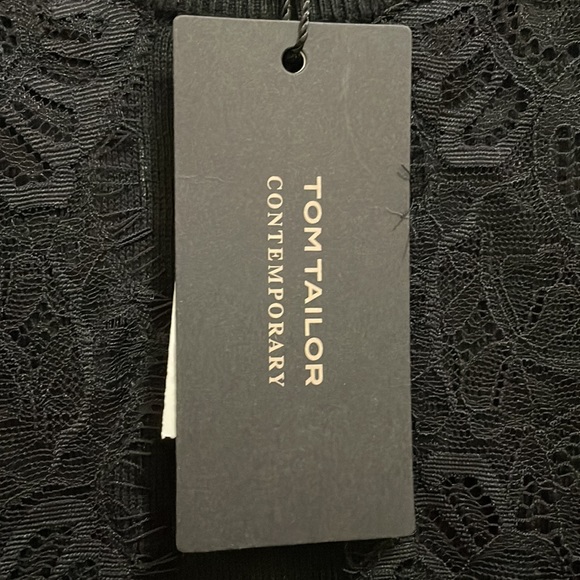 Tom Taylor black lace front sweater (sz l) - Picture 4 of 11